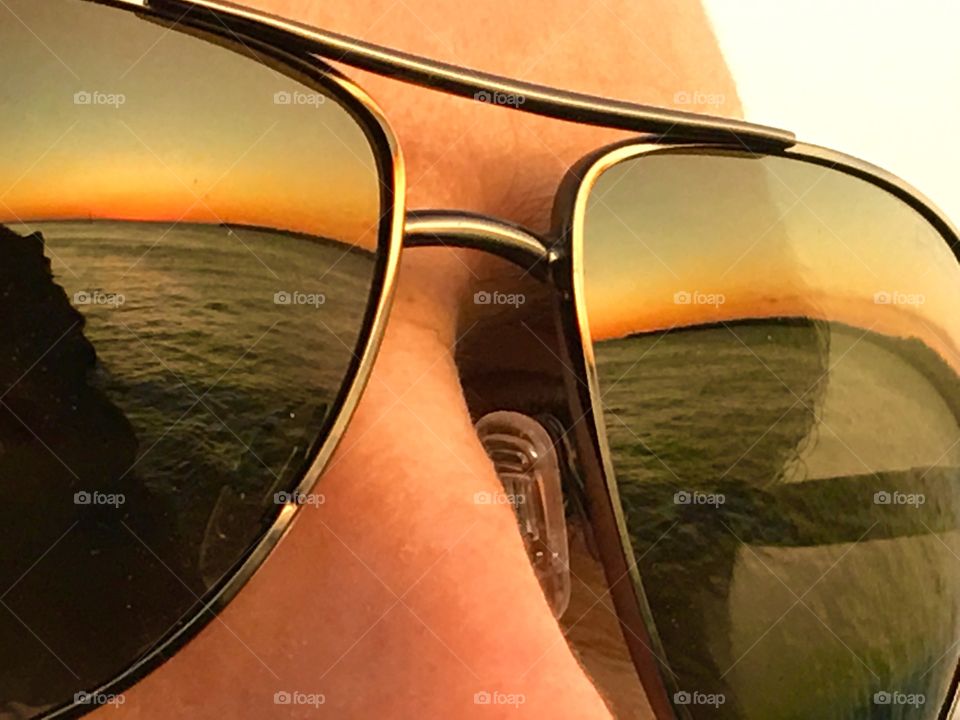 Sunglasses, sunset
