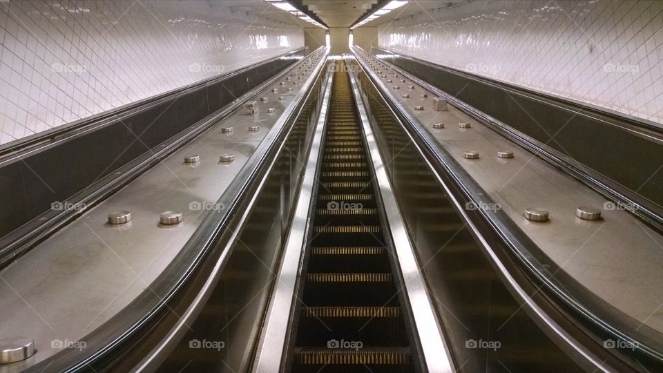 escalators. The escalators at 181st street.