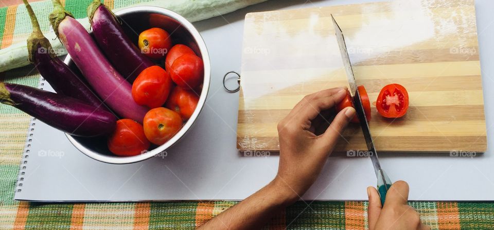 Cooking at home 🥒🍅🍆🥕🥑🥕🥕