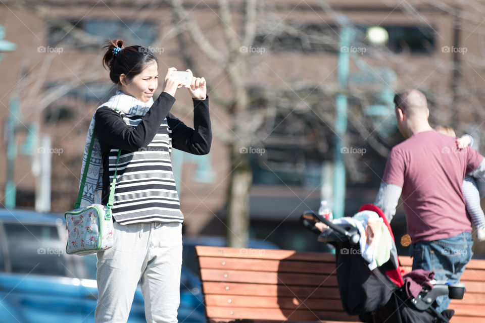 Girl taking a picture 