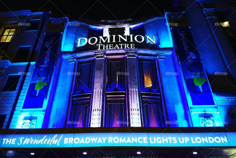 The Dominion Theatre in London in 2017 when it was home to An American in Paris