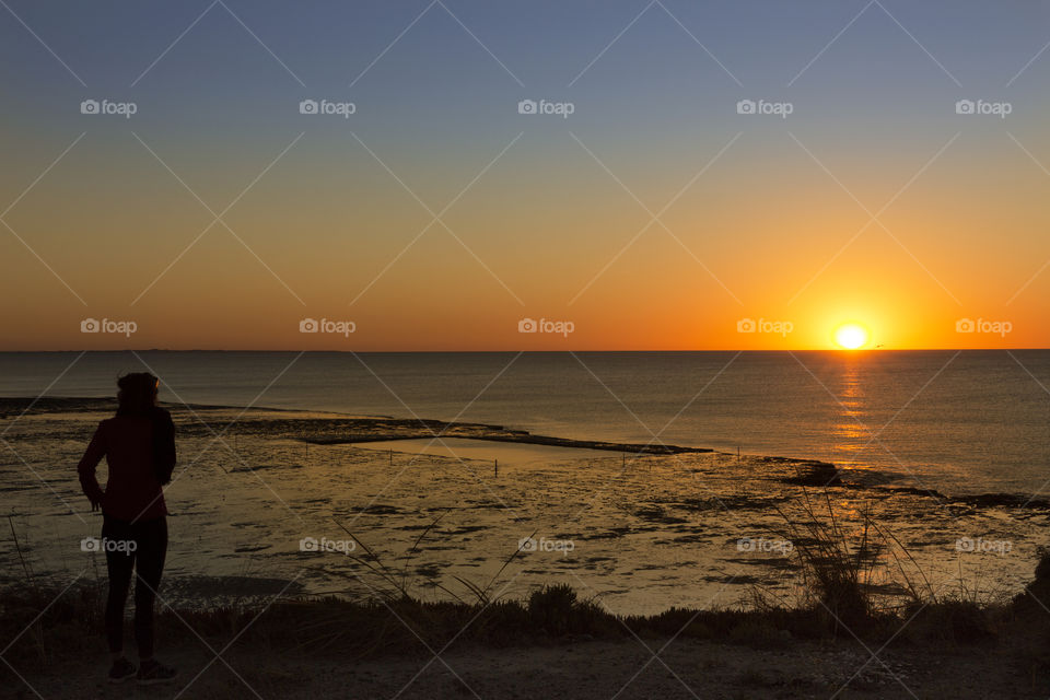 Sunset at the beach.