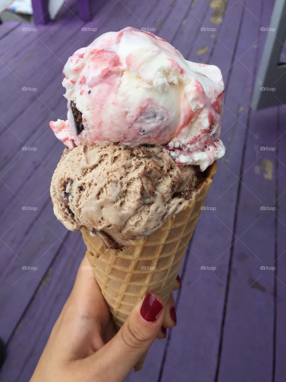 Women holding ice cream