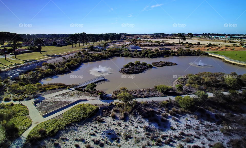 Lake in a new estate