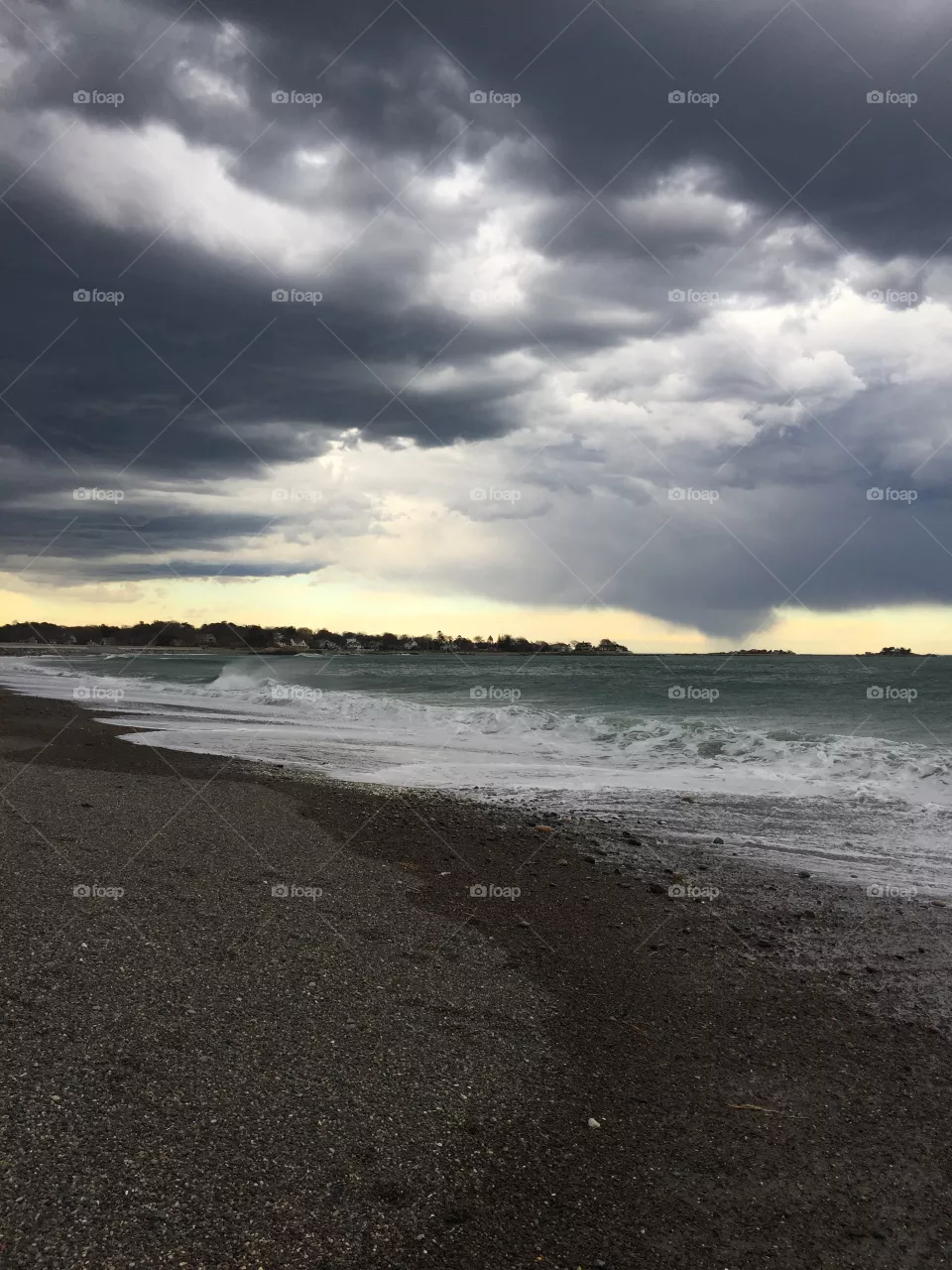 Beach, Water, Sea, Storm, Sunset