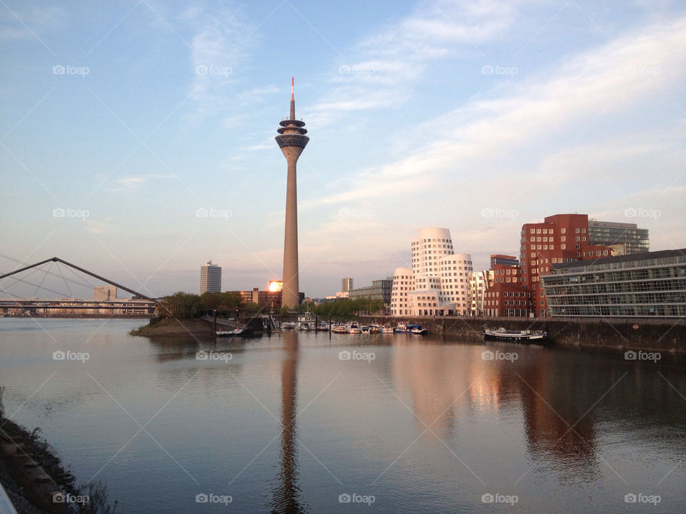 germany dusseldorf harbor / marina düsseldorf hafen by blackasp