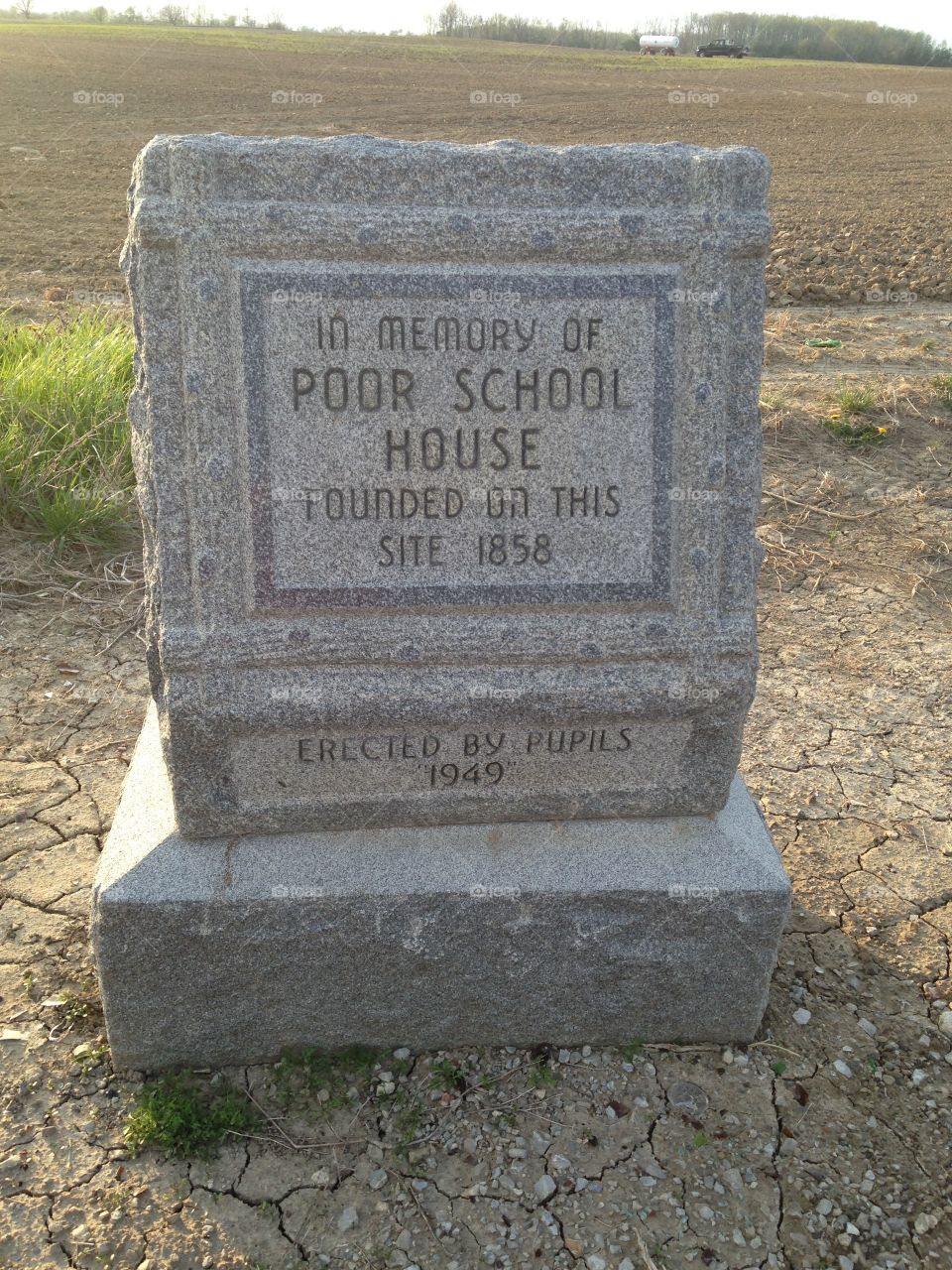 Historical marker Indiana Poor House School