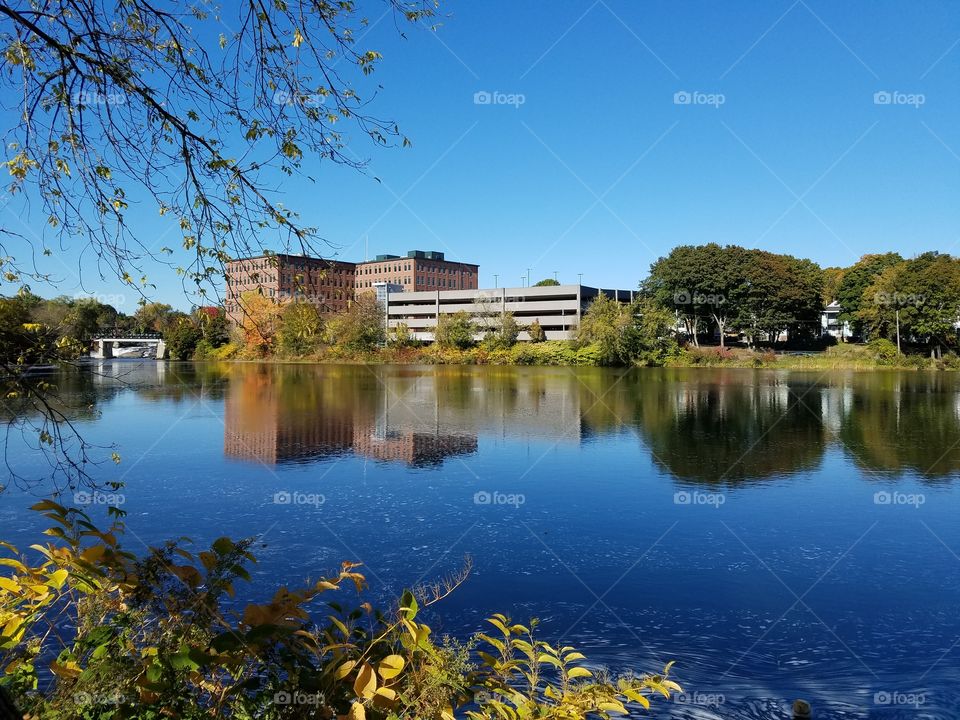 building near at lake with a nice reflections