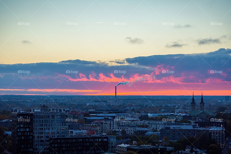 Beautiful sunset colors