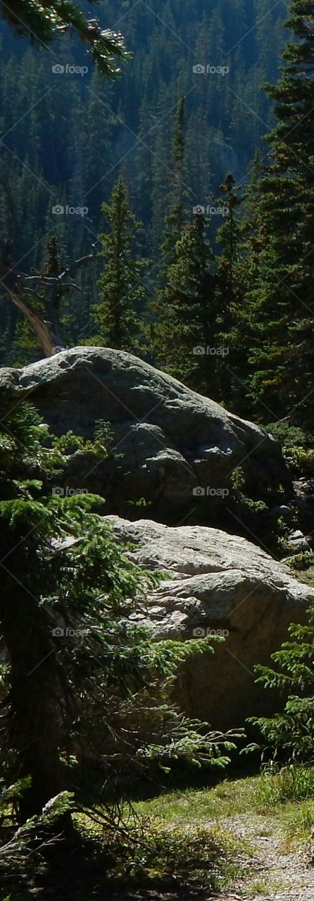 large mountain boulders