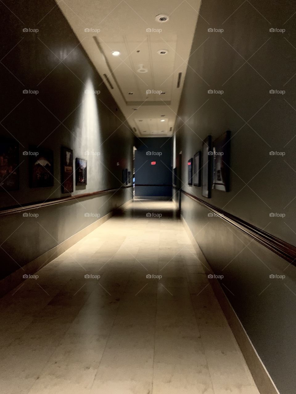 A long dark scary hallway