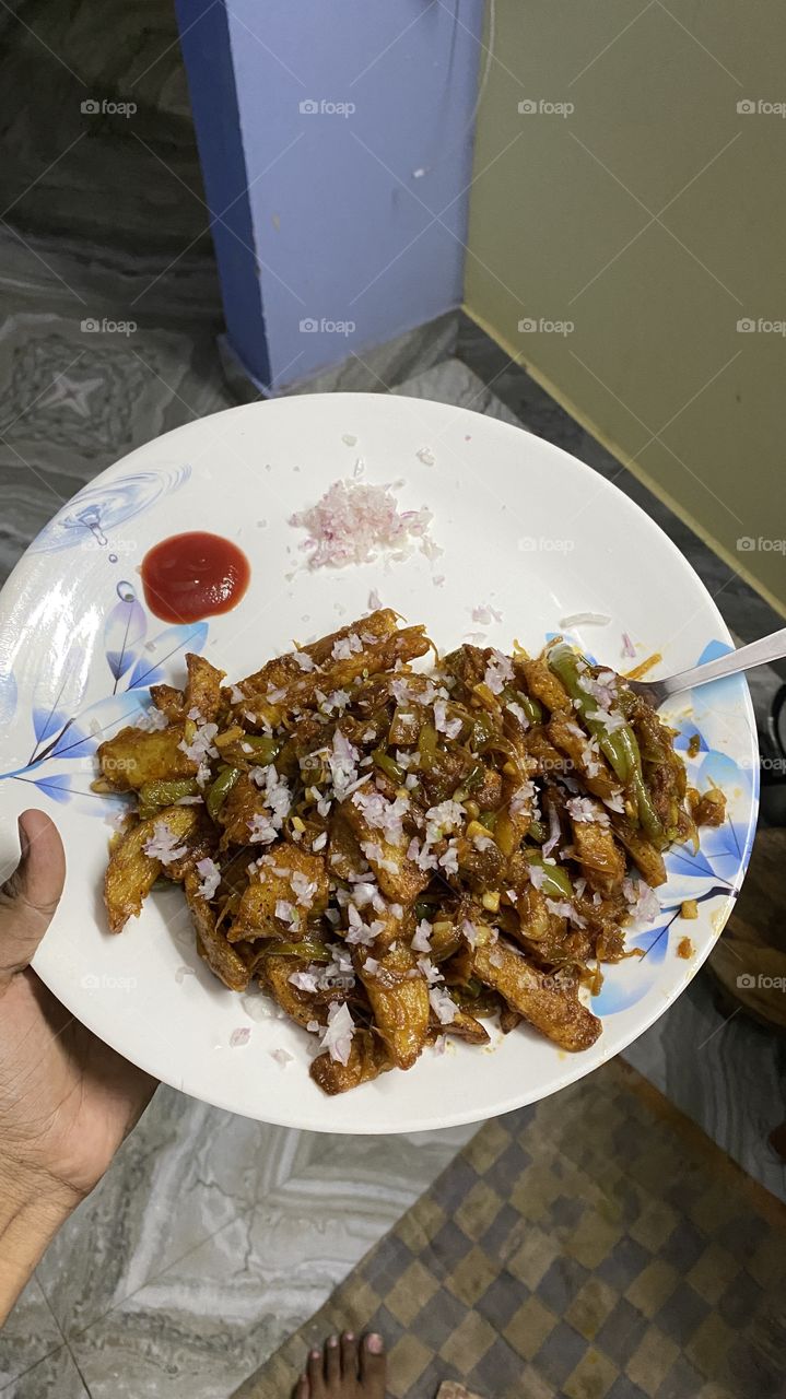 Crispy chilly potato 