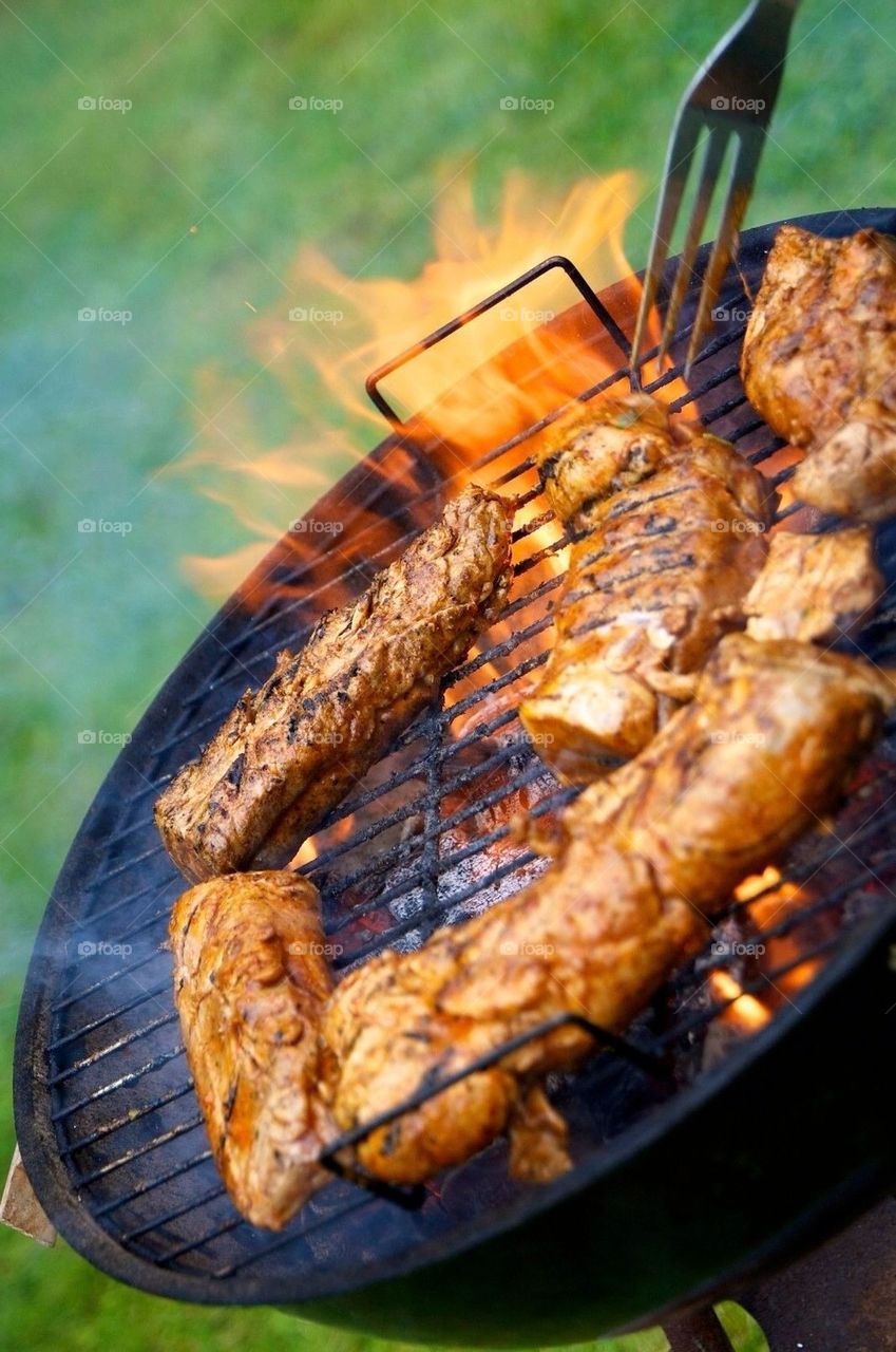 landscape fire grill meat by christofferv