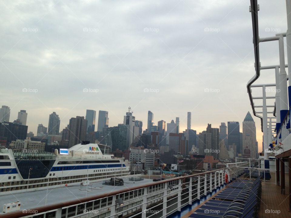 Cruise ship in New York City