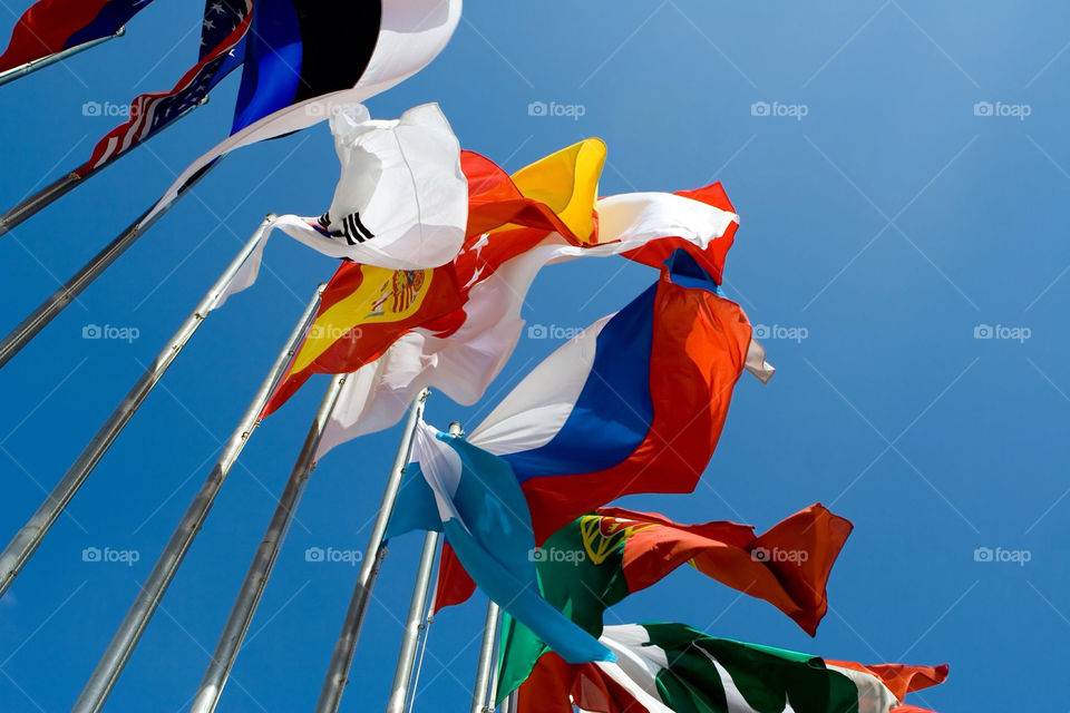 sky blue colors flags by ventanamedia