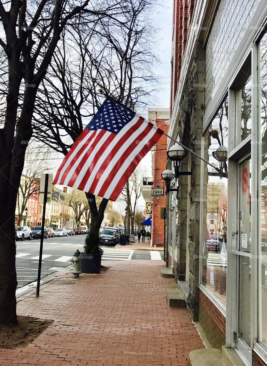 Downtown American Flag