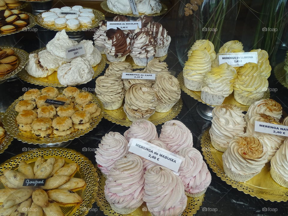 Variety of meringues and cookies