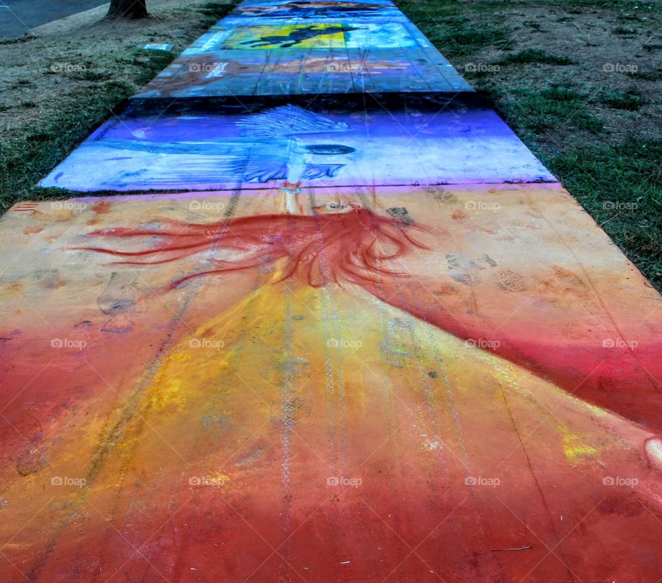 sidewalk art show
