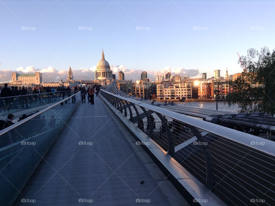 Walking on the bridge in London is a wonderful trip for me