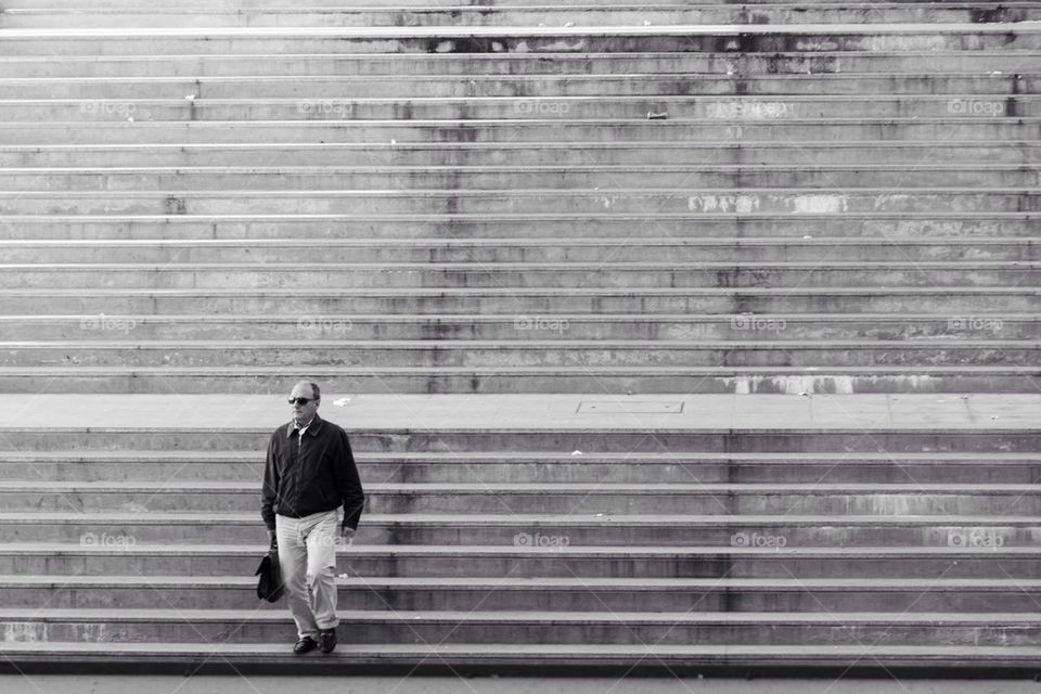 Man on The stairs