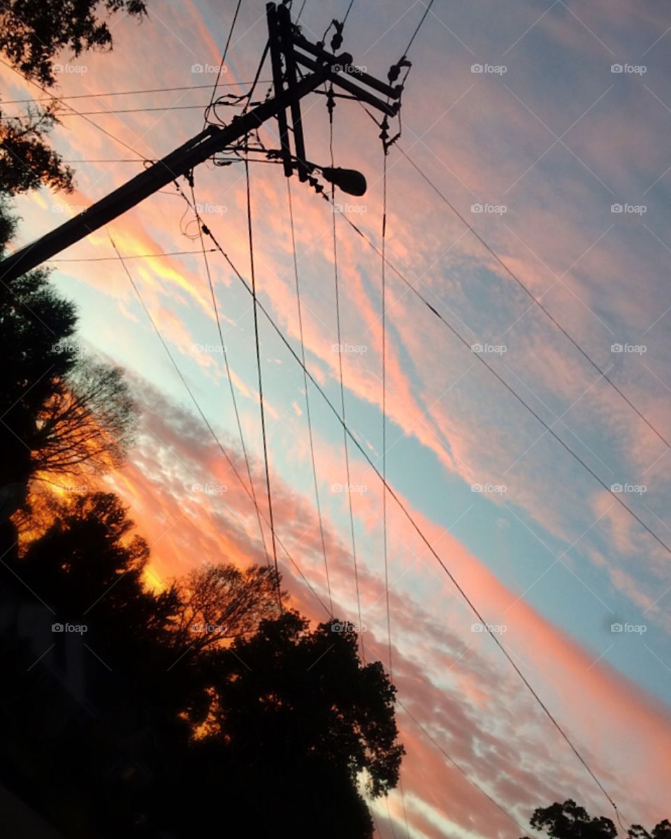 Sunset & Power Lines 