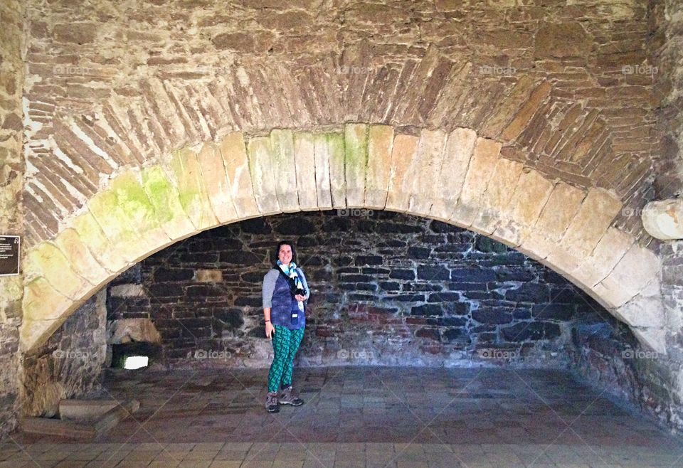 Now that's a fireplace!  Located in Doune Castle in Scotland, they could put a whole oxen in a spit in there! 