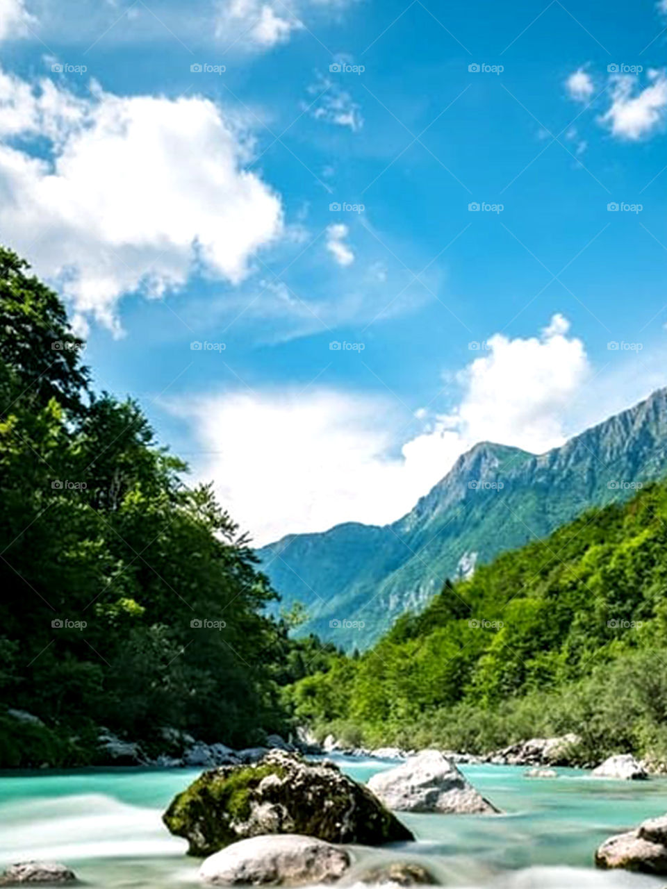 Bomdila green nature, silatop mountain with blue sky white cloud.