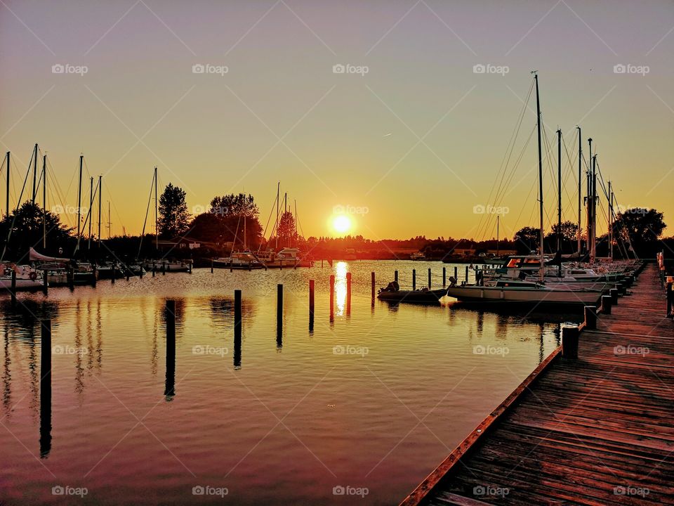 Sunset at the dock