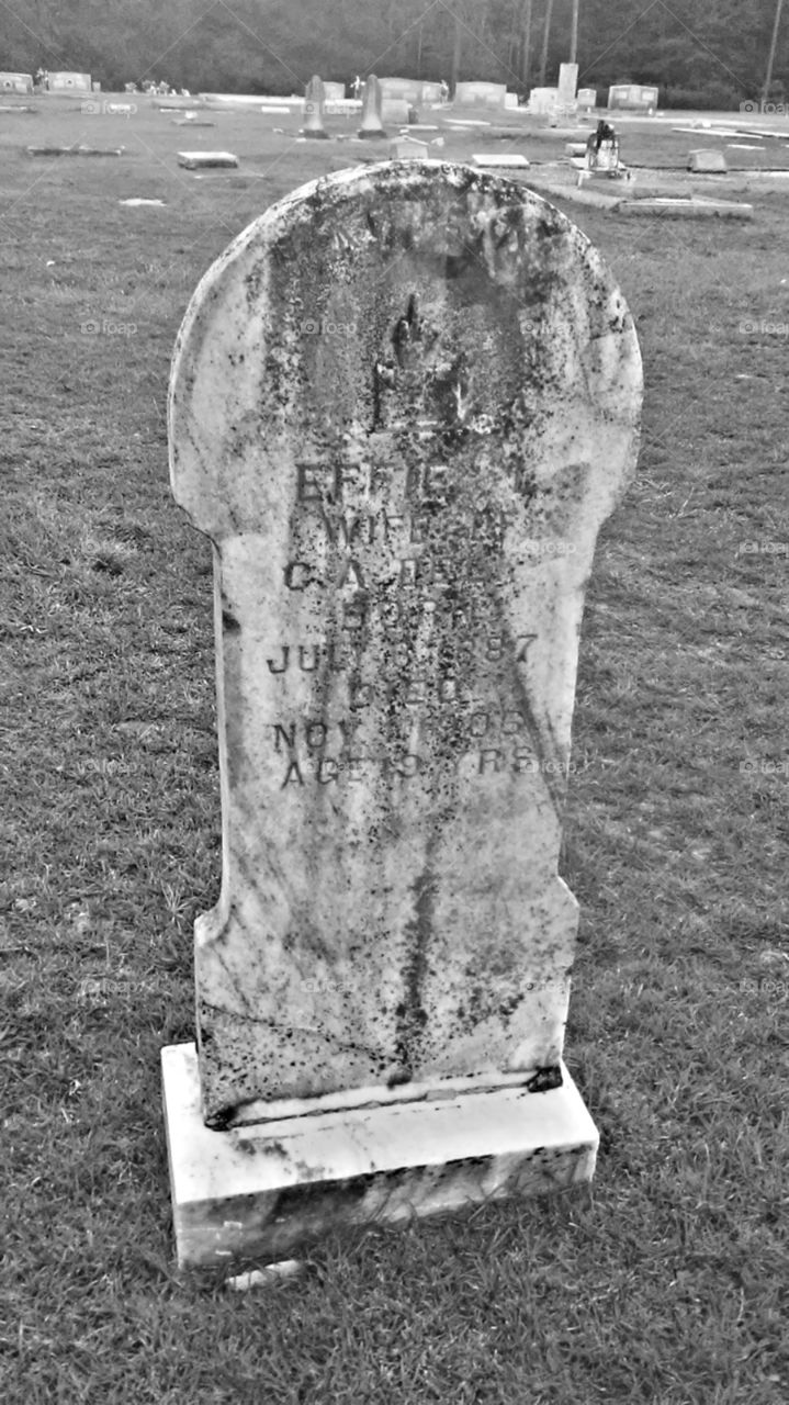 very old headstone