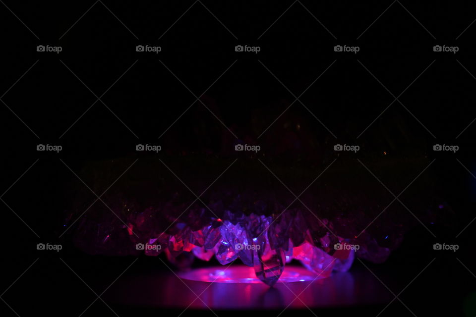 a crystal in the dark