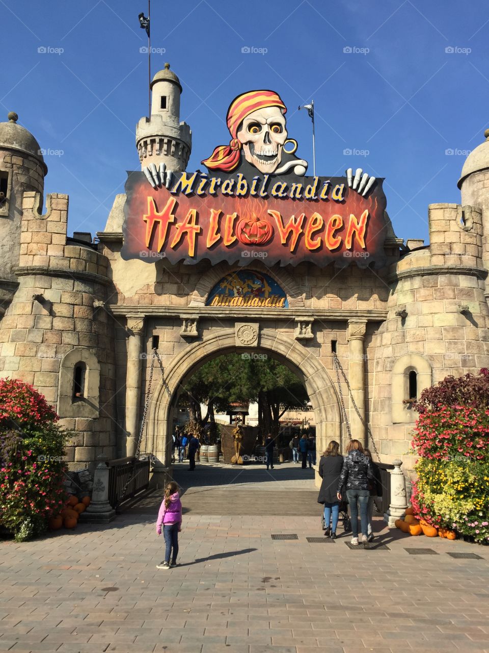 Halloween park entrace. Halloween park entrace