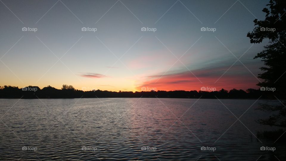 October Sunrise over lake