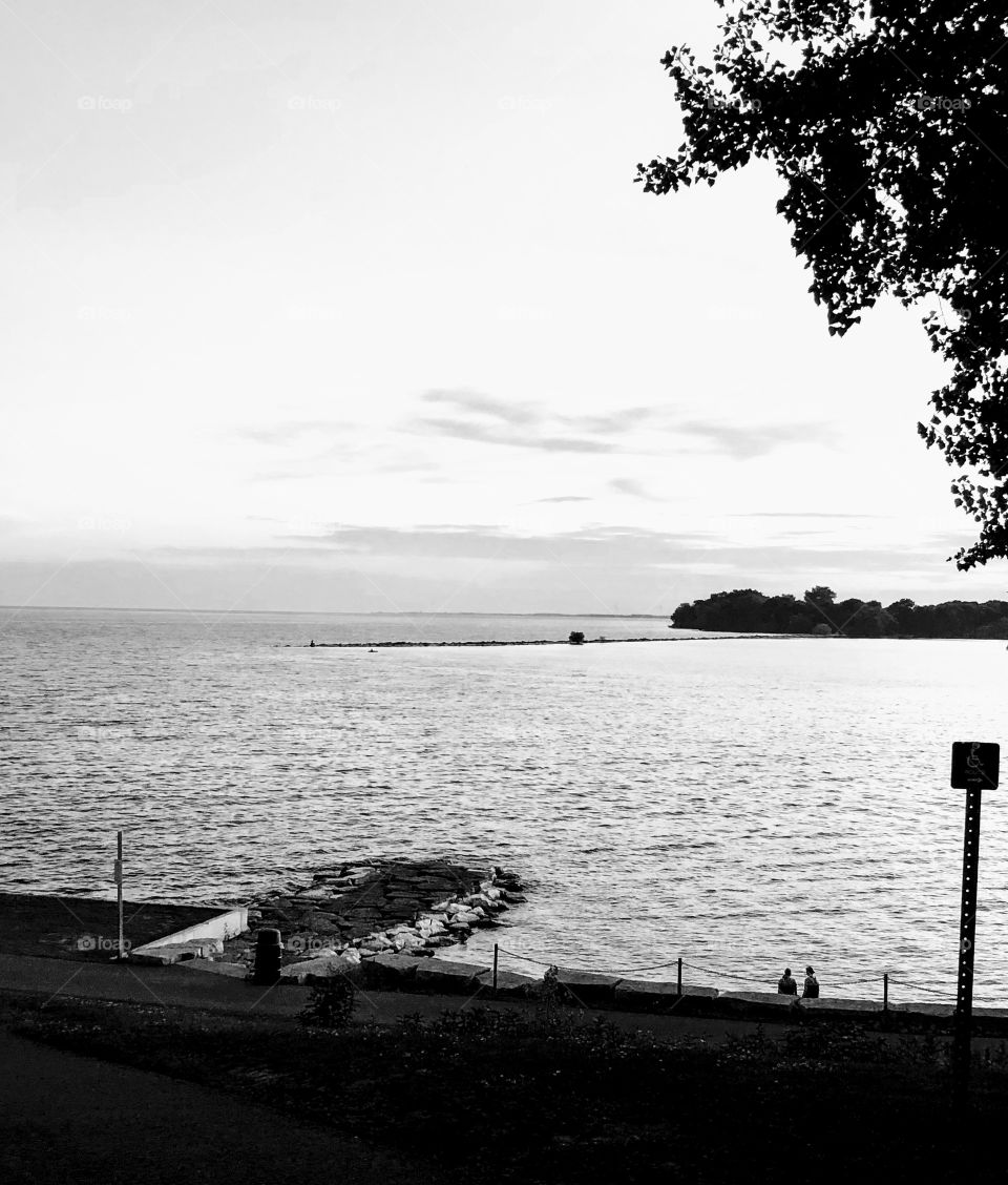 Serene lake waiting for boat