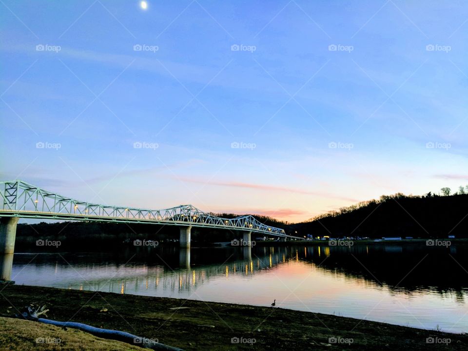 bridge at sunset