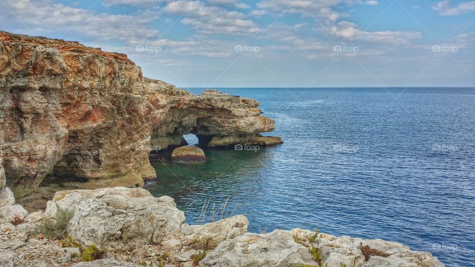 Cliff above sea