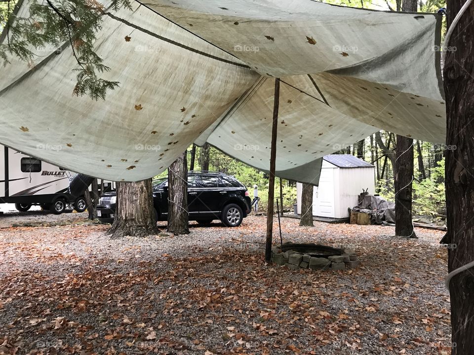 Camping in the rain 