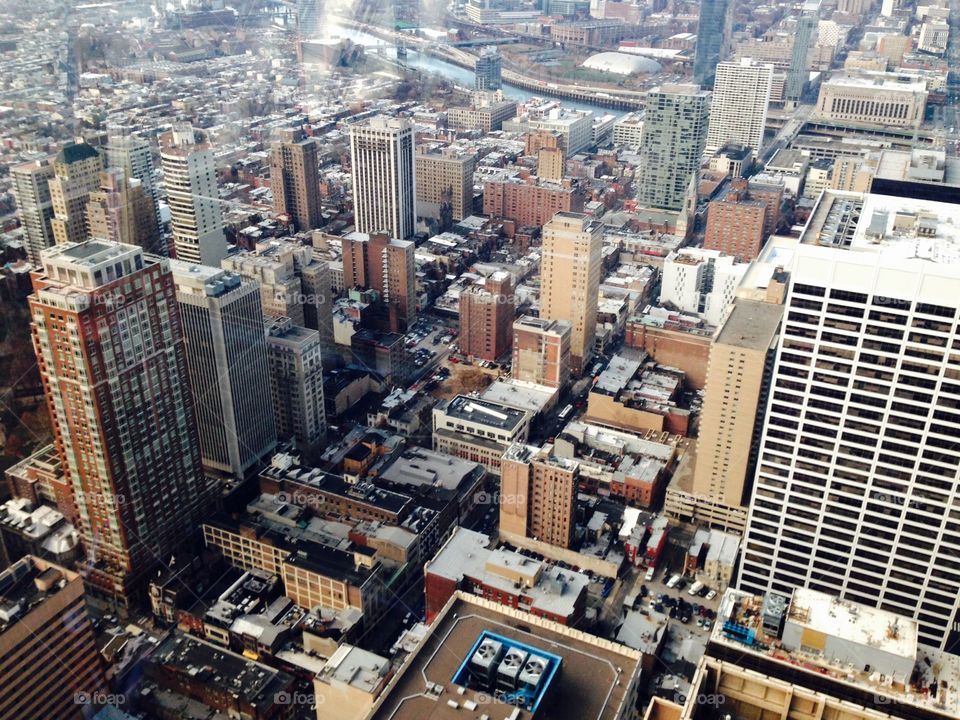 Elevated view of a city