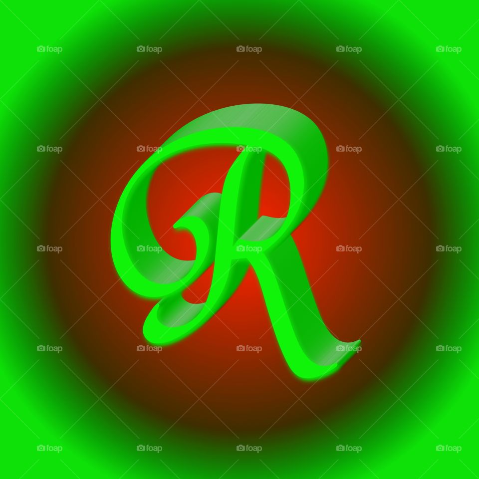 Corel Draw designing letter "R"