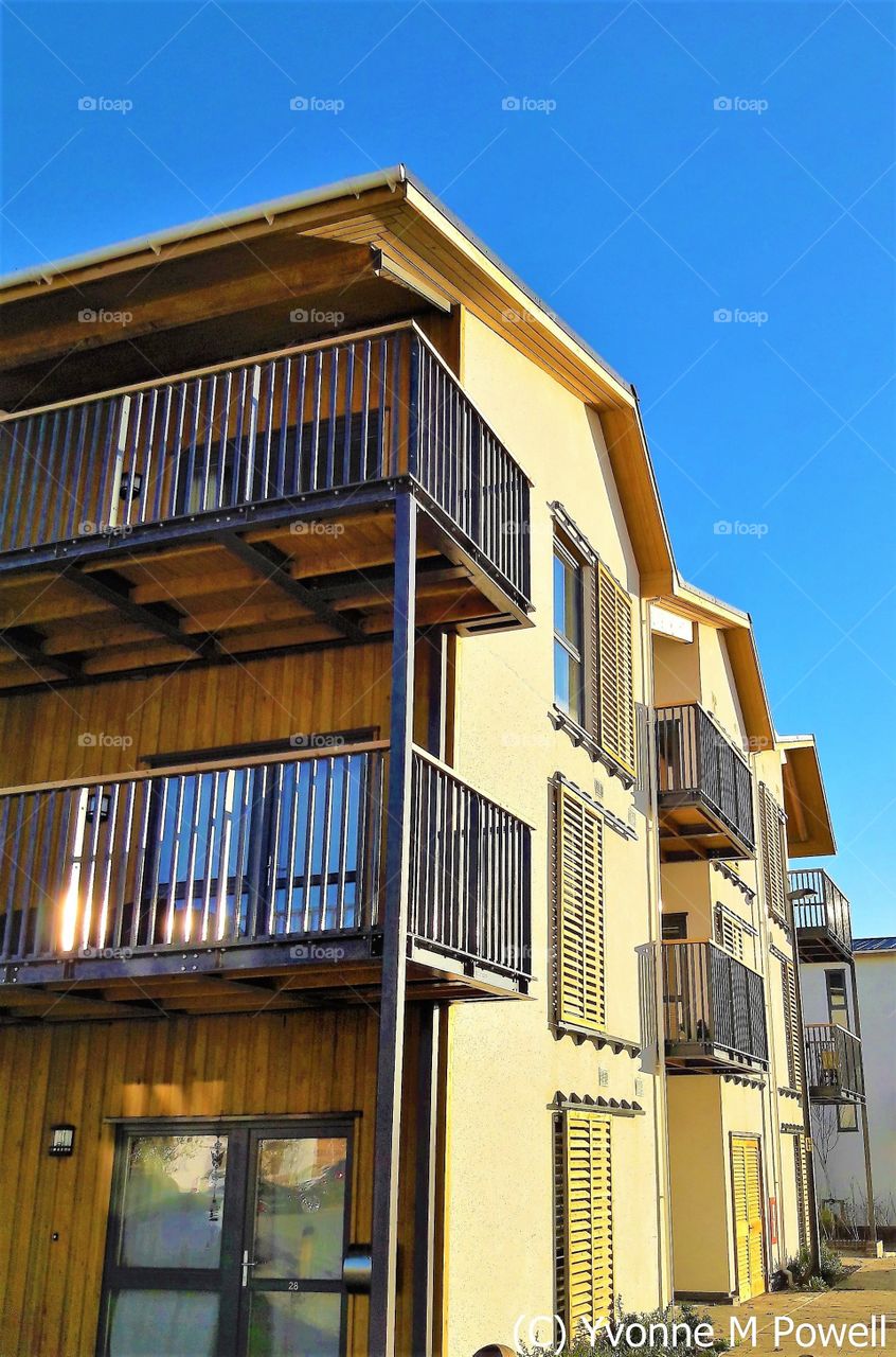 View of building against blue sky