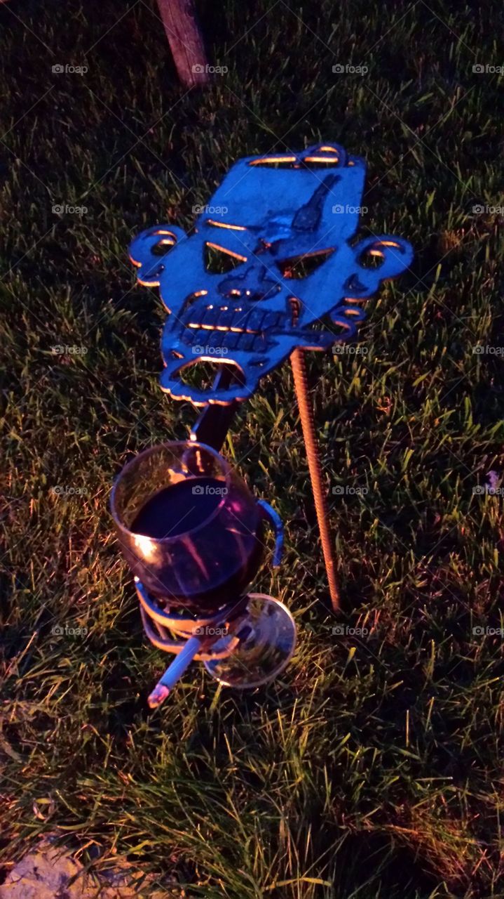 Frankenstein smoking and drinking