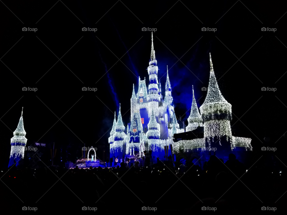 Lit up like a Christmas tree for a celebration