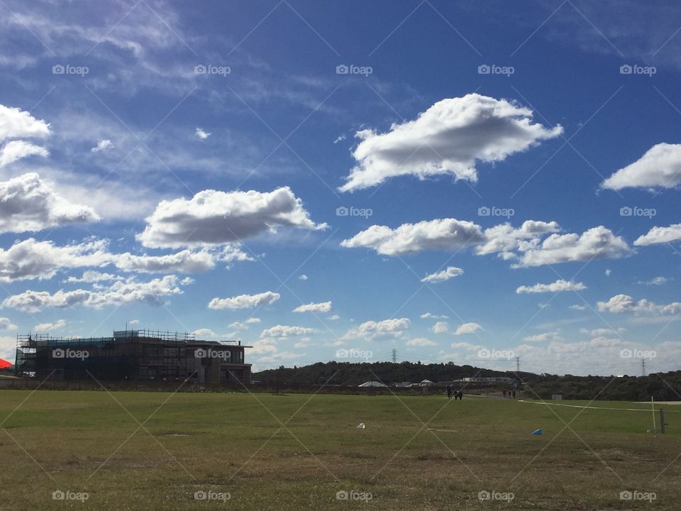 Landscape with sky and clouds