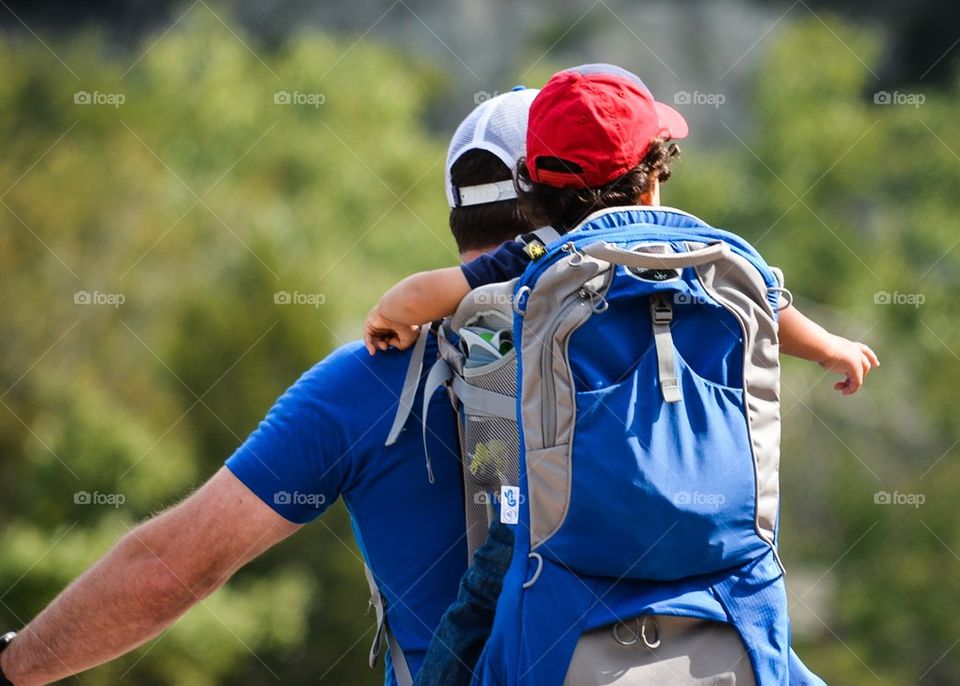 Dad and Baby Hiking