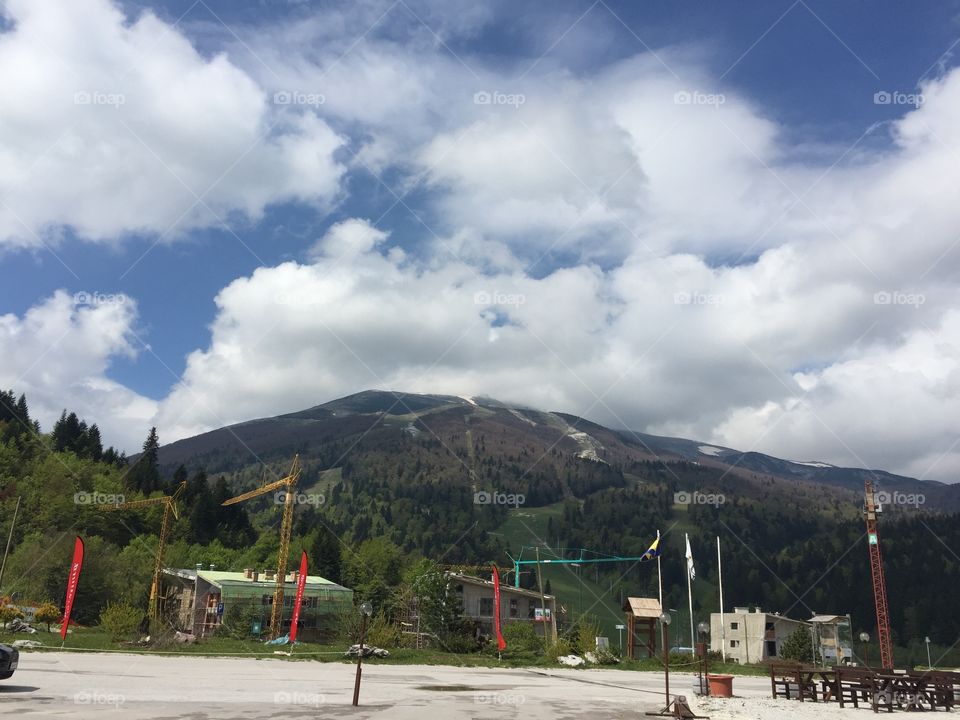 Beautiful olimpic mountain 