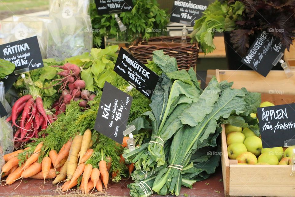 Farmers market at the countryside 