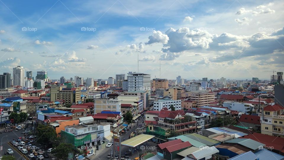 Clouds and City, Phnom Penh, Cambodia