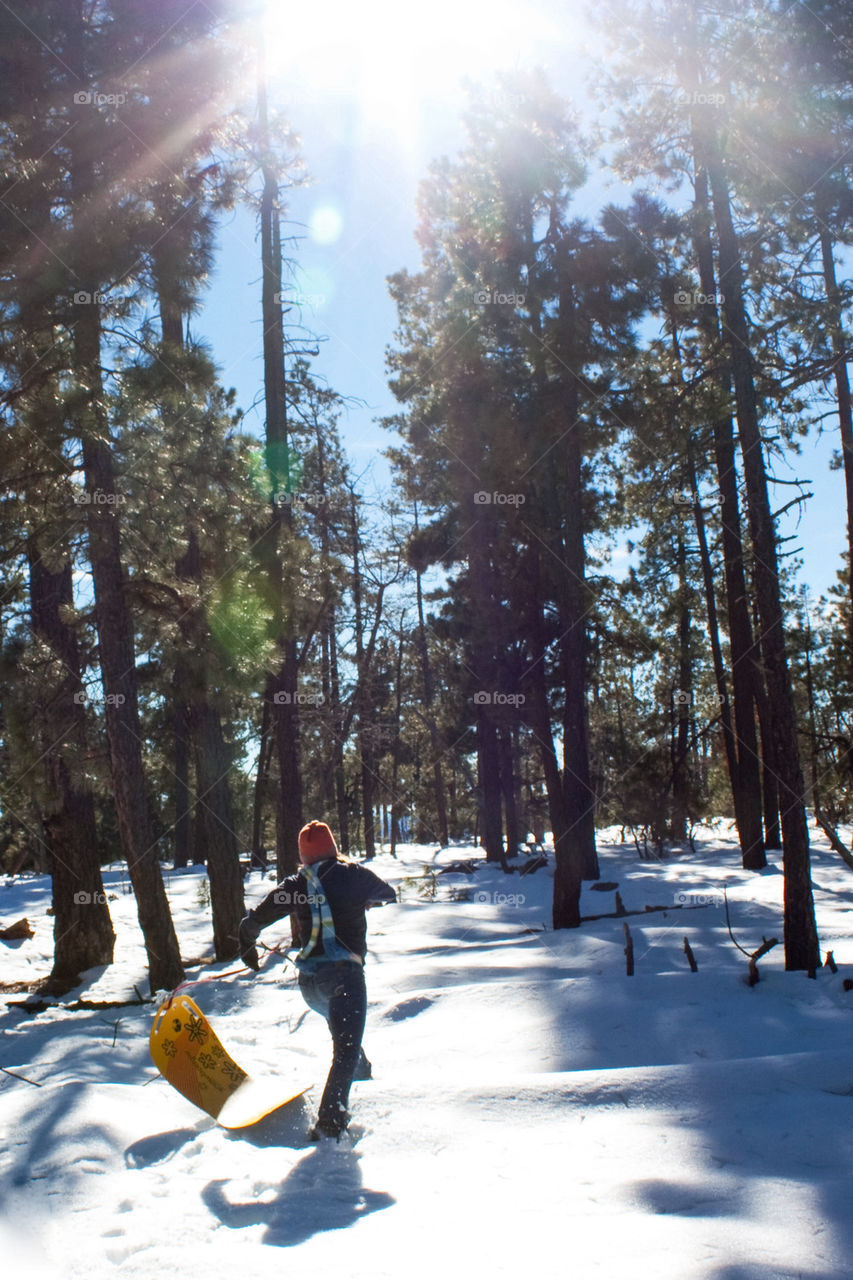 Hiking in snowy Arizona 