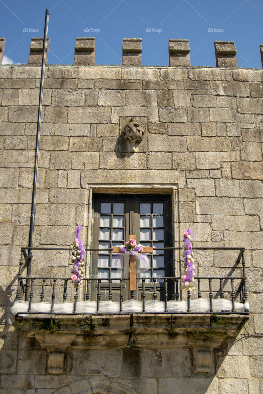 religious themed balcony