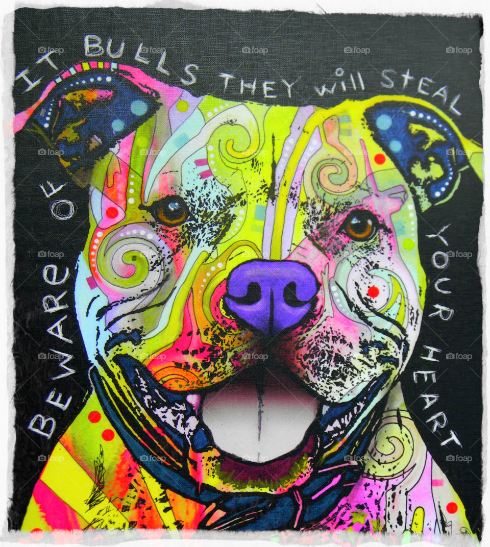 Artful design. Art of a bulldog  