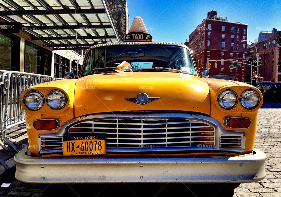 Historic Yellow Cab. Historic Yellow Cab, New York City 